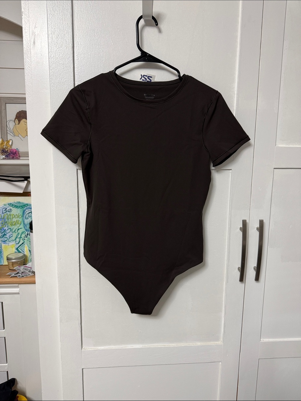 Athleta Black Short-Sleeve Kids One-Piece Bodysuit